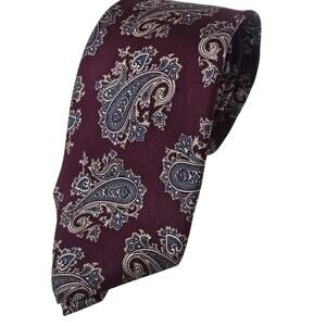 Vintage Christian‎ Dior Silk Paisley Print Neck Tie Designer Made In Italy